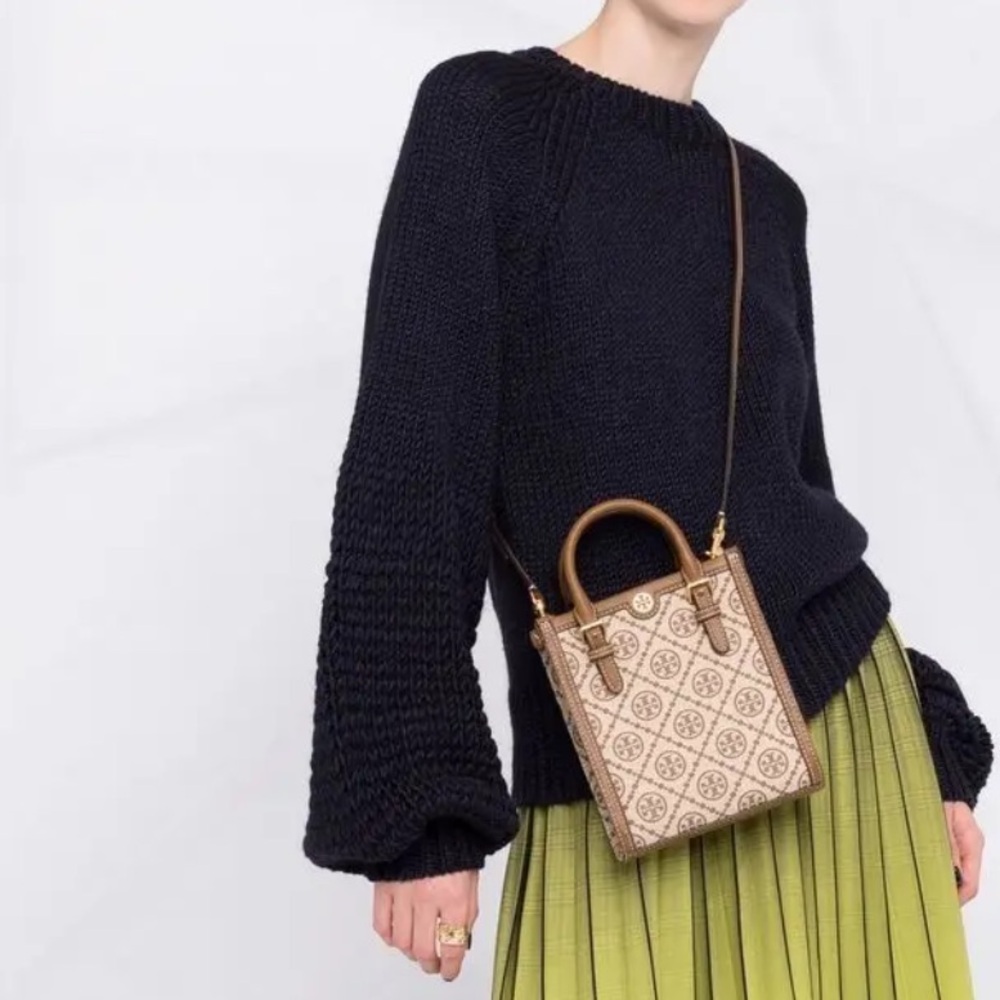 TORY BURCH T-Monogram Jacquard Mini Bag